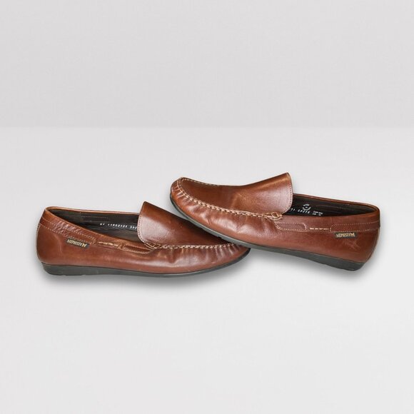 Mephisto Algoras Brown Leather Mens Slip-On Loafers Size 13 Made In Portugal
